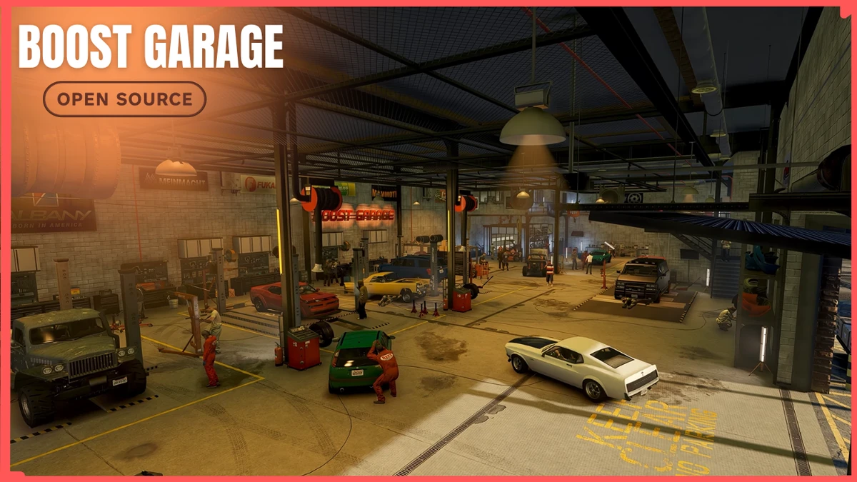 Boost Garage MLO FiveM | Mechanic Shop & Illegal Workshop | Open Source